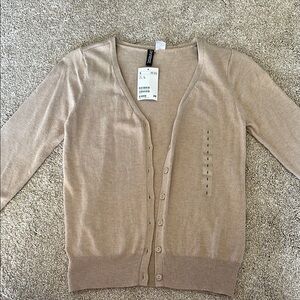 H&M Light Brown Cardigan Sweater